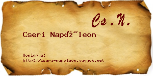 Cseri Napóleon névjegykártya